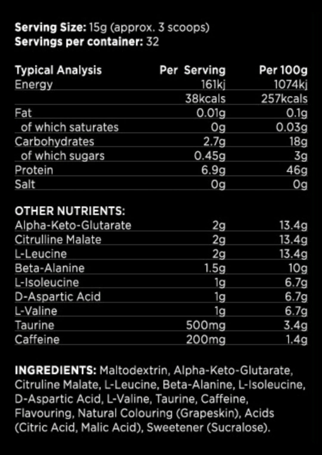 Fre3dom Fuel Pre-Workout (10 Servings)